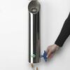 zuil-asbak Diamant 24 Asbak voor rokersruimte. Model H53. Wandmodel asbak van rvs, eenvoudig te legen